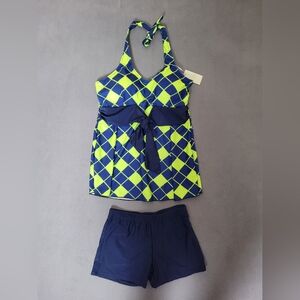 Summer Mae Womens Two-Piece Tankini Set Slimming Tankini xsmall